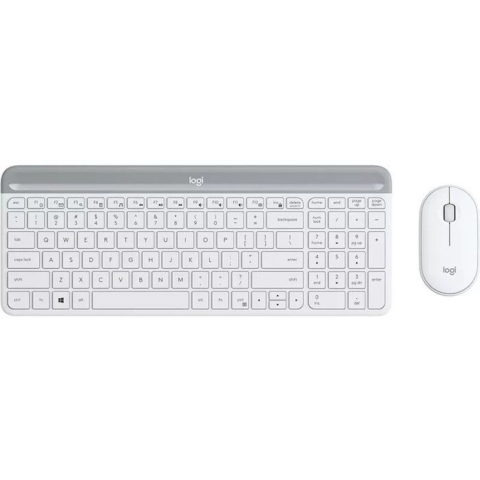 Tastatūra + pele LOGITECH MK470 Slim Wireless Combo - OFF-WHITE - NORDIC (920-009201)