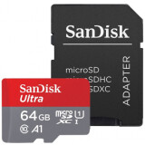 Memory card SanDisk Ultra microSDXC 64GB + SD Adapter (GN6MA) (SDSQUAB-064G-GN6MA)