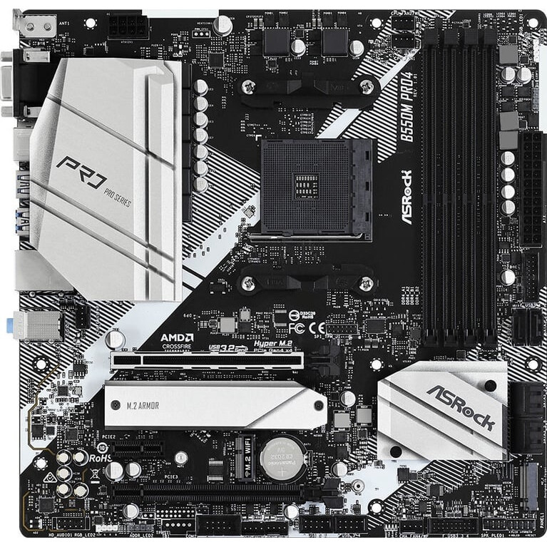 Pamatplate ASROCK B550 B550M Pro4 Black (90-MXBDK0-A0UAYZ)