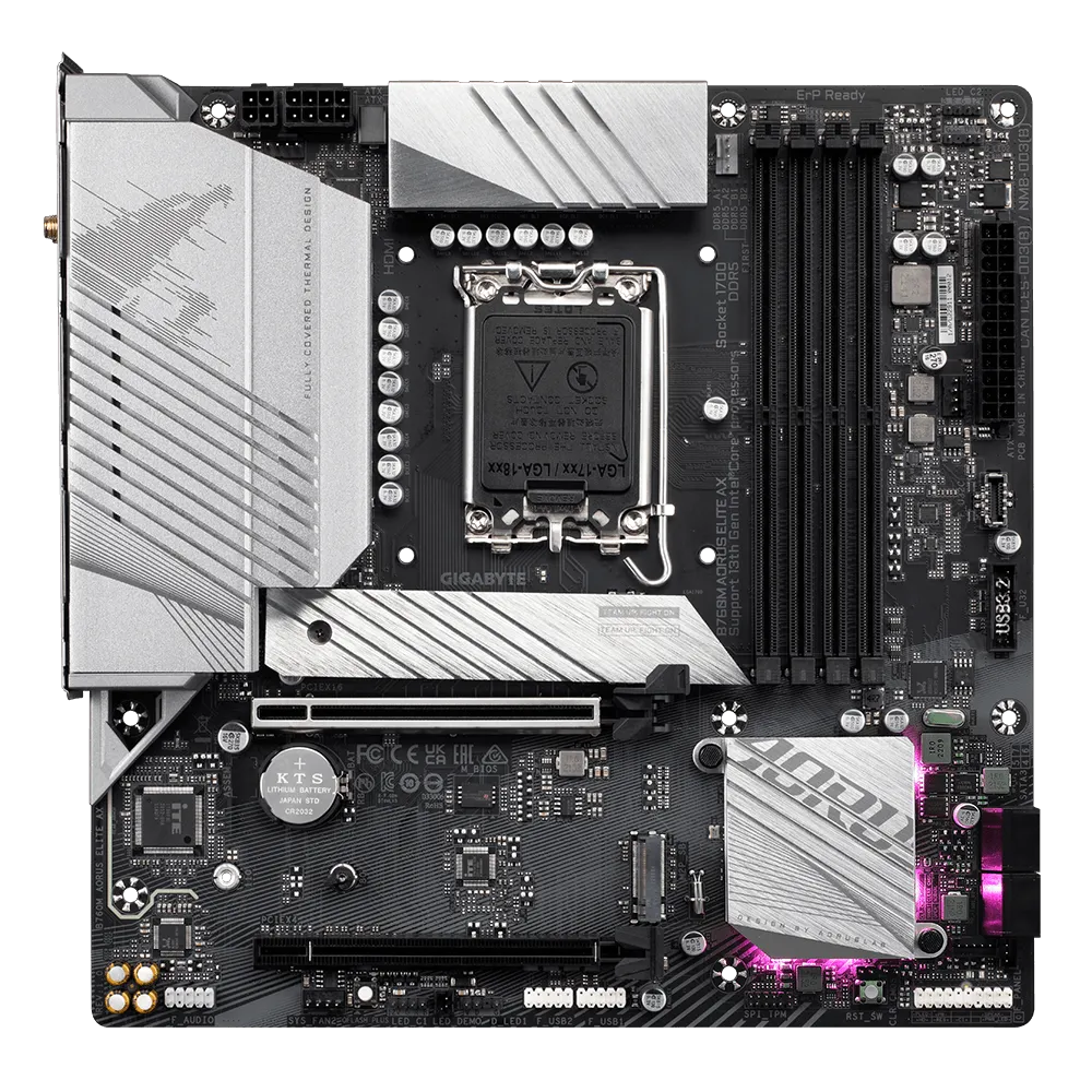Pamatplate GIGABYTE Intel B760 Express LGA1700 Micro-ATX (B760MAORUSELITEAX1.1) - foto 2