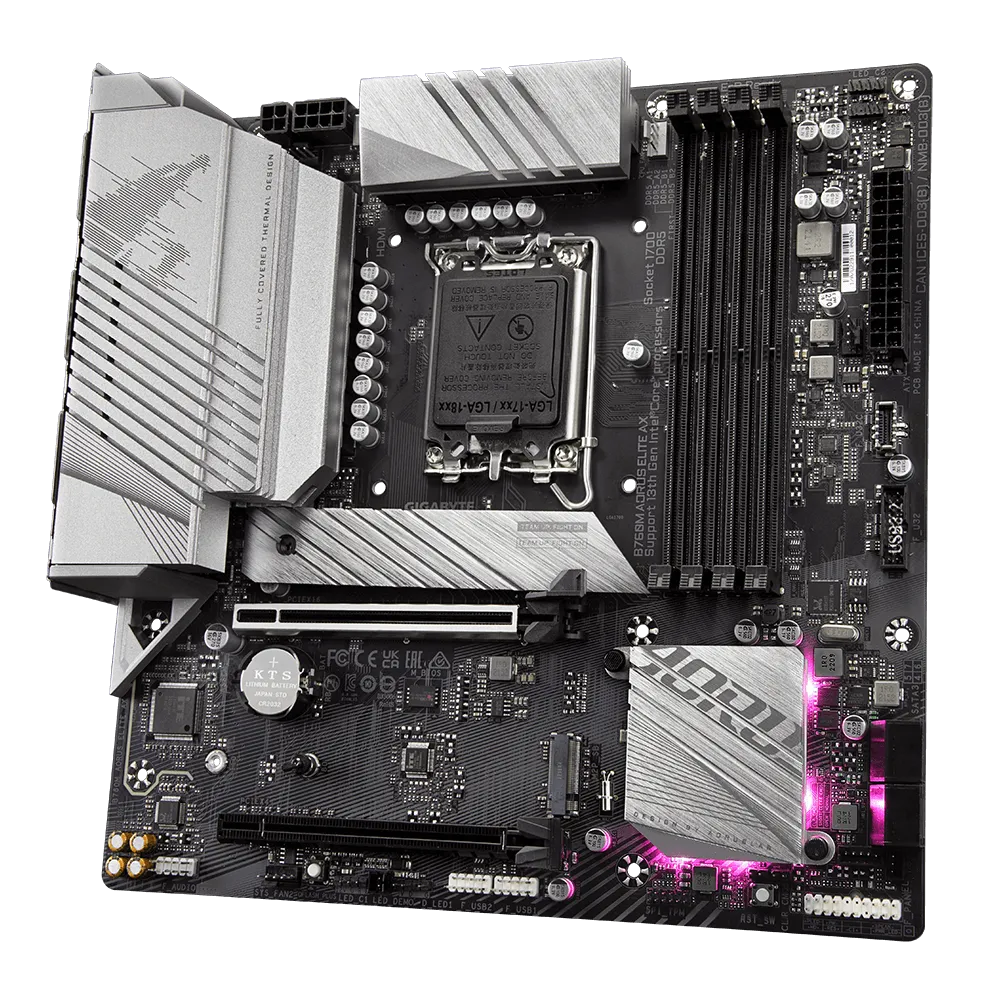 Pamatplate GIGABYTE Intel B760 Express LGA1700 Micro-ATX (B760MAORUSELITEAX1.1) - foto 4