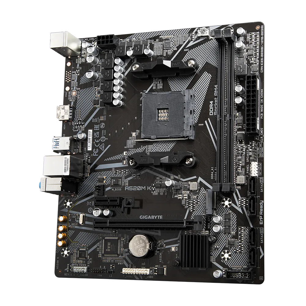 Pamatplate GIGABYTE AMD A520 SAM4 Micro-ATX (A520MK) - foto 4