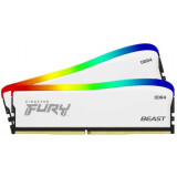 Operatīvā atmiņa KINGSTON Fury Beast RGB White 16GB 3600MHz DDR4 CL17 Kit of 2x8GB (KF436C17BWAK2/16)