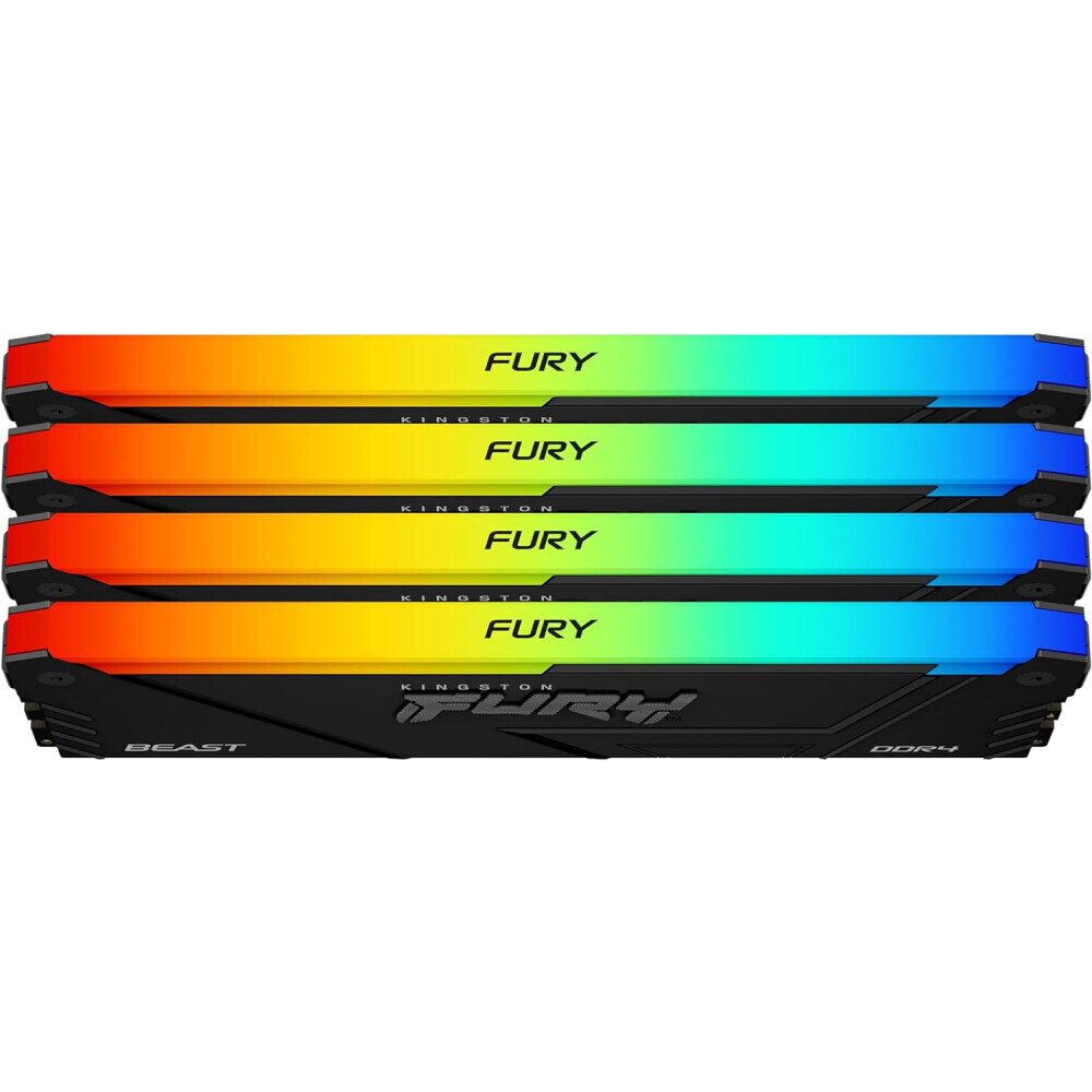 Operatīvā atmiņa KINGSTON FURY Beast 64GB 3200Mhz DDR4 CL16 Kit of 4x16GB (KF432C16BB2AK4/64) - foto 2