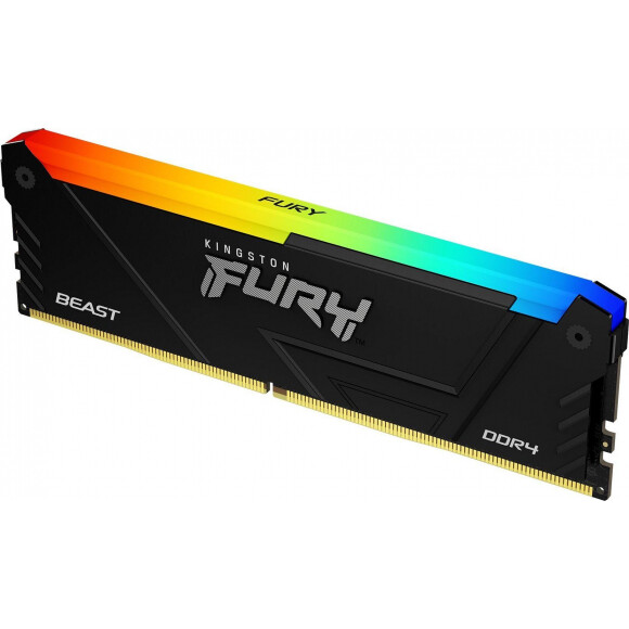 Operatīvā atmiņa KINGSTON Fury Beast RGB Black 8GB 3200MHZ DDR4 CL16 (KF432C16BB2A/8) - foto 2