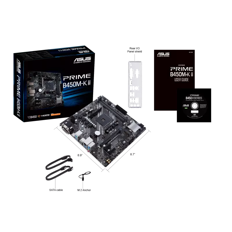 Pamatplate ASUS PRIME B450M-K II (90MB1600-M0EAY0) - foto 8