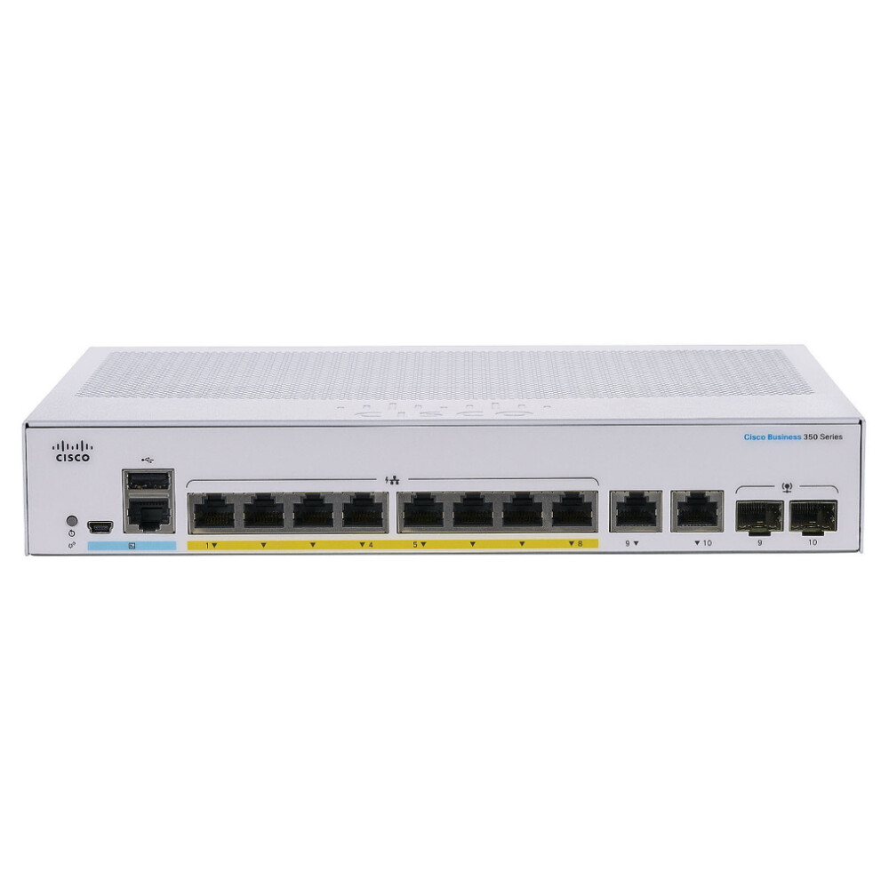 Switch CISCO CBS350 Managed 8-port GE PoE EXT (CBS350-8P-E-2G-EU)
