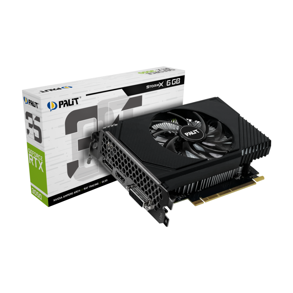 Videokarte PALIT NVIDIA GeForce RTX 3050 6 GB GDDR6 96 bit PCIE 4.0 16x GPU 1442 MHz (NE63050018JE-1070F) - foto 5