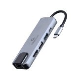 USB hub GEMBIRD USB Type C (A-CM-COMBO5-04)