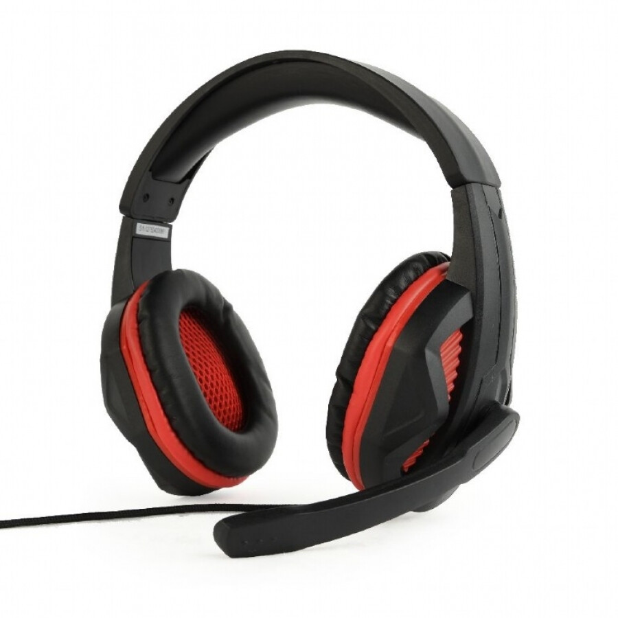Austiņas GEMBIRD GHS-03 GAMING Black/Red (GHS-03) - foto 2