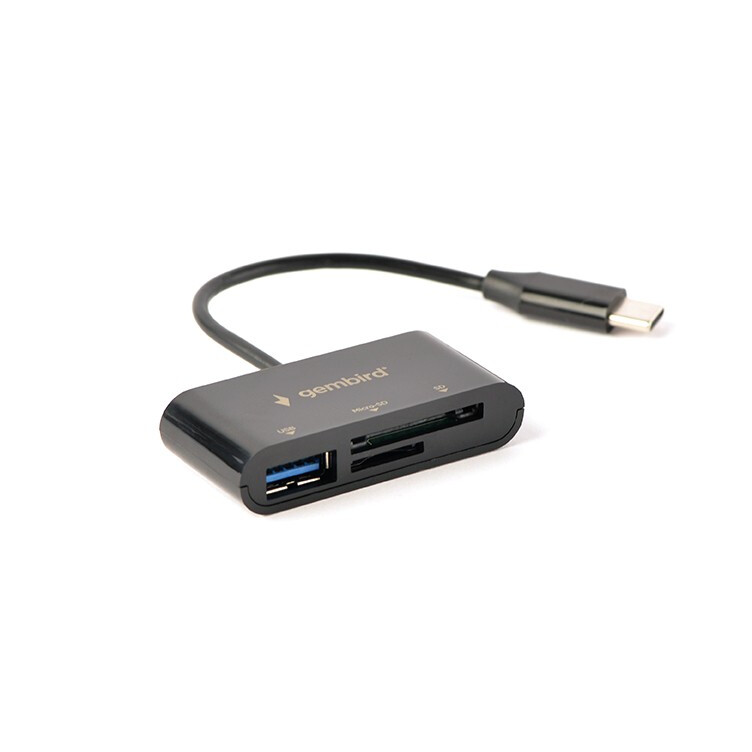 Karšu lasītājs GEMBIRD UHB-CR3-02 compact USB Type-C (UHB-CR3-02) - foto 3