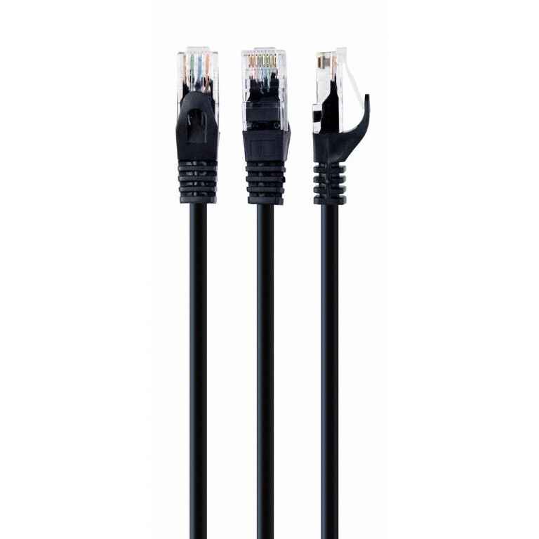 GEMBIRD PP6U-0.25M/BK patchcord RJ45 (PP6U-0.25M/BK)