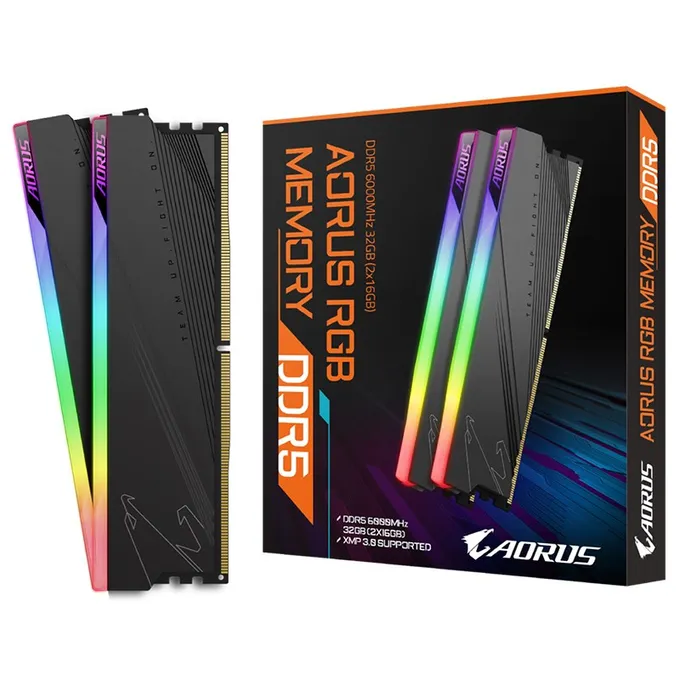 La mémoire vive GIGABYTE AORUS RGB Memory DDR5 32GB (GP-ARS32G60D5R)