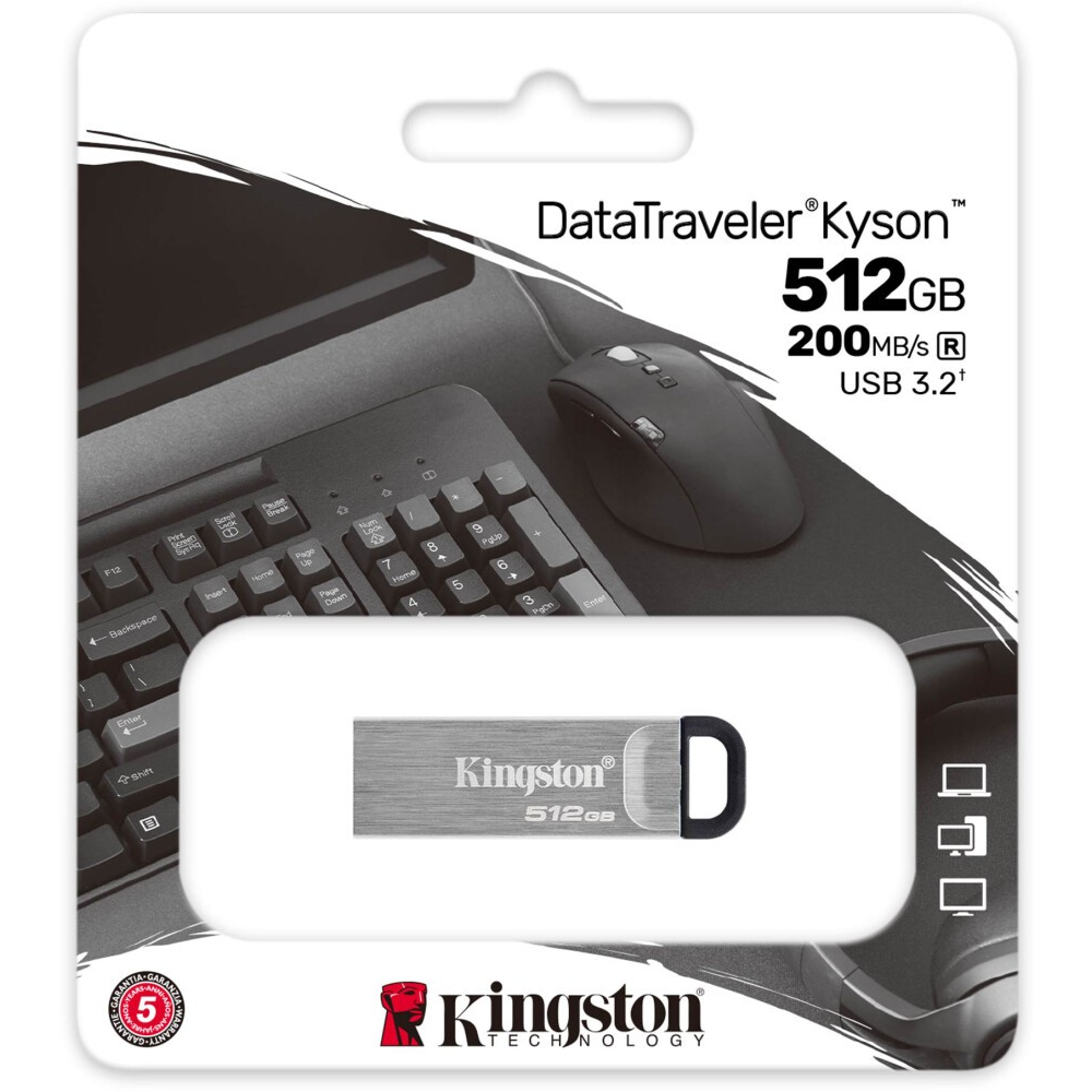 USB zibatmiņa KINGSTON 512GB DataTraveler Kyson USB (DTKN/512GB) - foto 3