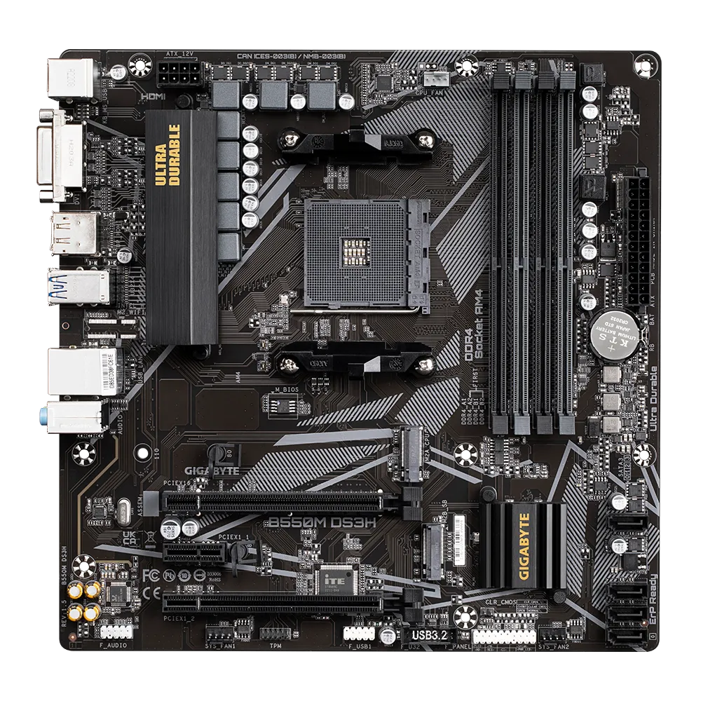 Pamatplate GIGABYTE B550M DS3H (B550MDS3H1.5) - foto 2