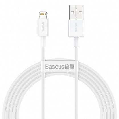 BASEUS LIGHTNING TO USB 2M/WHITE (CALYS-C02)