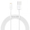 BASEUS LIGHTNING TO USB 2M/WHITE (CALYS-C02)