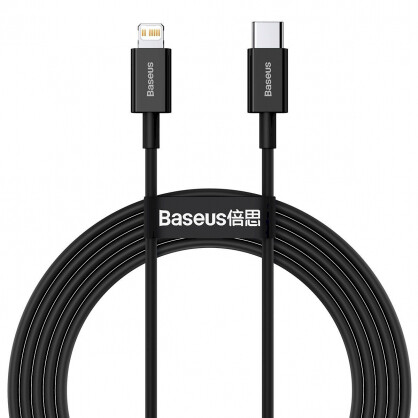 BASEUS LIGHTNING TO USB-C 2M/BLACK (CATLYS-C01)