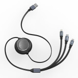 BASEUS USB TO 3IN1 1.2M/BLACK (CAMLT-MJ01)