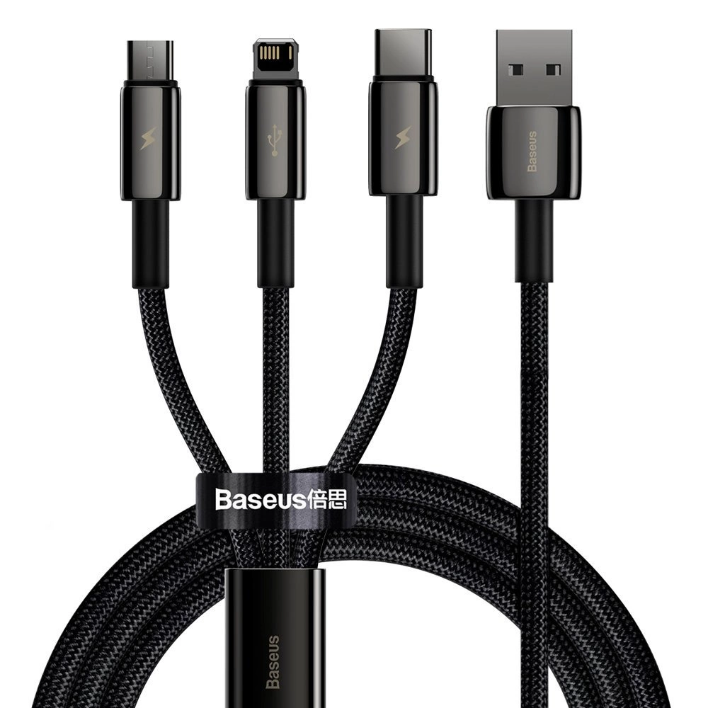 BASEUS USB TO 3IN1 1.5M/BLACK (CAMLTWJ-01)