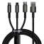 BASEUS USB TO 3IN1 1.5M/BLACK (CAMLTWJ-01)