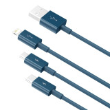 BASEUS USB TO 3IN1 1.5M/BLUE (CAMLTYS-03)