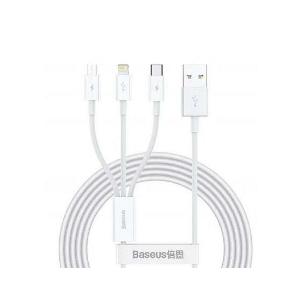 BASEUS USB TO 3IN1 1.5M/WHITE (CAMLTYS-02)