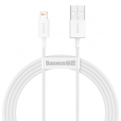 BASEUS LIGHTNING TO USB 1.5M/WHITE (CALYS-B02)