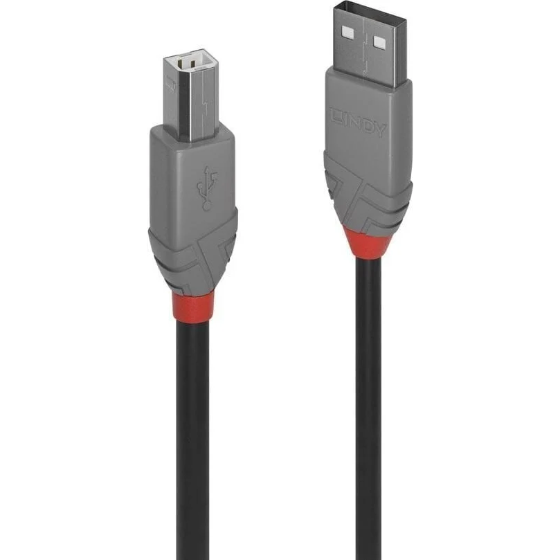 LINDY USB2 A-B 2M/ANTHRA (36673)