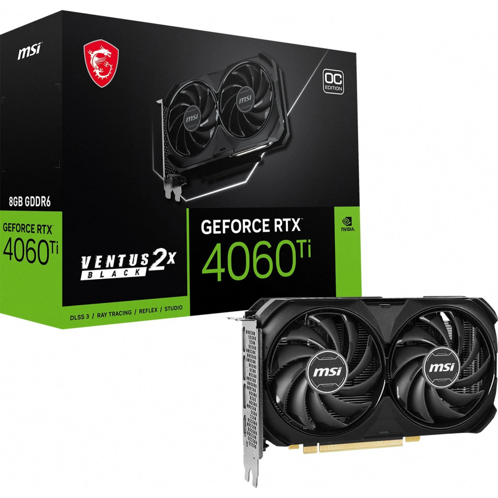 Videokarte MSI GeForce RTX 4060 Ti VENTUS 2X 8 GB GDDR6 - RTX 4060 Ti VENTUS 2X BLACK 8G - foto 4