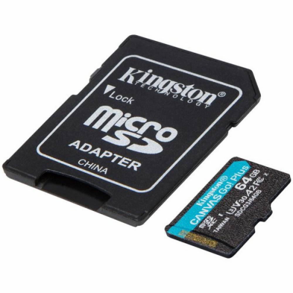 Atmiņas kartes Kingston Canvas Go Plus 64GB microSDXC (SDCG3/64GB)
