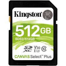 Atmiņas kartes Kingston Canvas Select Plus 512 GB SDXC (SDS2/512GB)