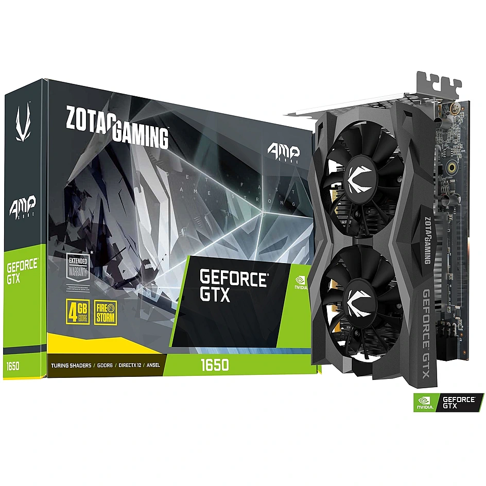 Videokarte ZOTAC GAMING NVIDIA GeForce GTX 1650 AMP 4 GB GDDR6 (VGAZOANVD0104)