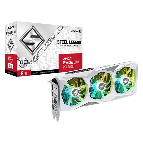 Videokarte Asrock Radeon RX 7600 8 GB GDDR6 (RX7600 SL 8GO)