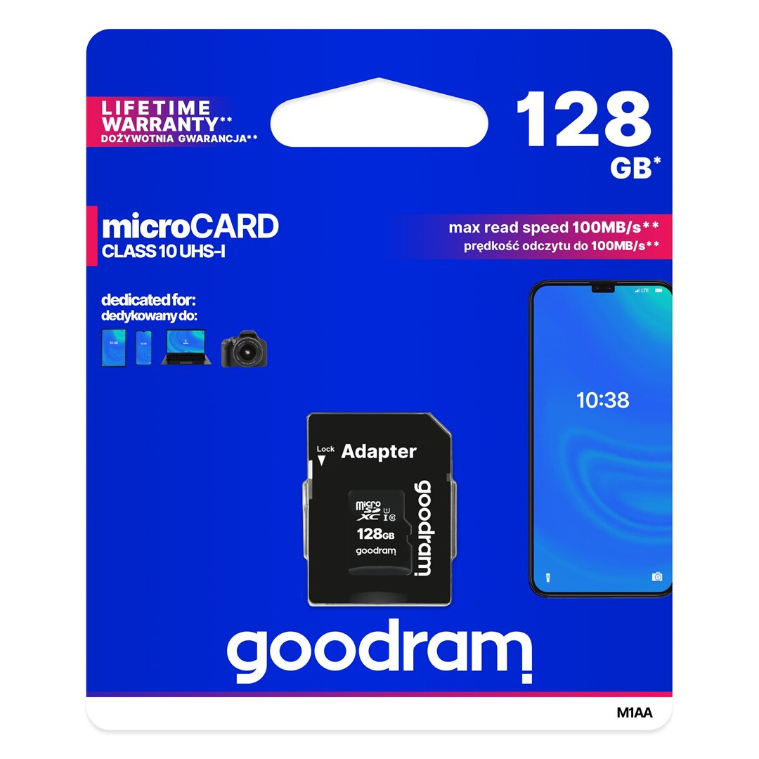 Atmiņas kartes Goodram 128 GB MicroSDXC (M1AA-1280R12) - foto 3