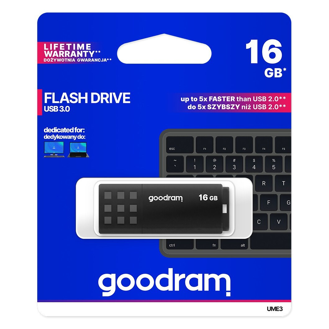 USB zibatmiņa Goodram UME3 16 GB USB Type-A 3.0 (UME3-0160K0R11) - foto 5