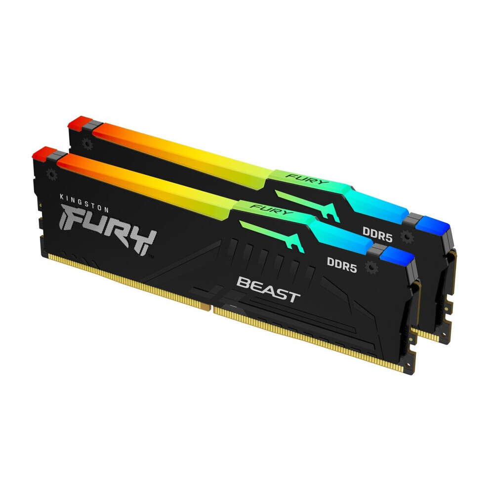 La mémoire vive Kingston FURY Beast RGB 16GB 6000MHz DDR5 CL40 Kit of 2x8GB (KF560C40BBAK2-16)