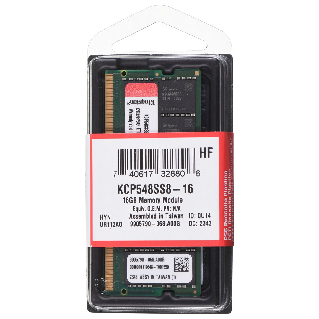 Operatīvā atmiņa Kingston KCP548SS8-16 16 GB 4800 MHz DDR5 CL40 (PAMKINSOO0227)