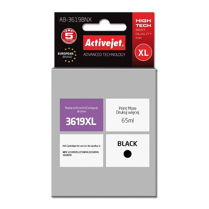 Activejet AB-3619BNX ink for Brother 65 ml black (AB-3619BNX)