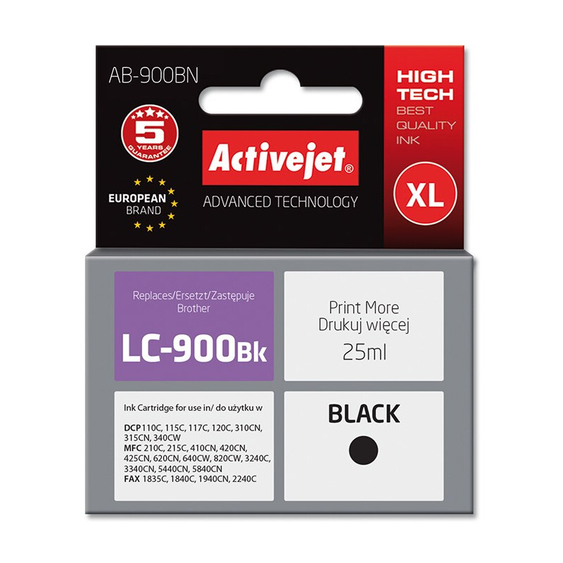 Cartouche Activejet AB-900BN Ink for Brother 25 ml black (AB-900BN)
