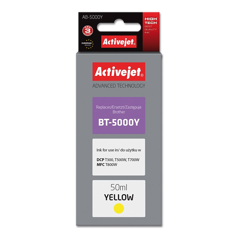 Activejet AB-5000Y Ink for Brother 50 ml yellow (AB-5000Y)