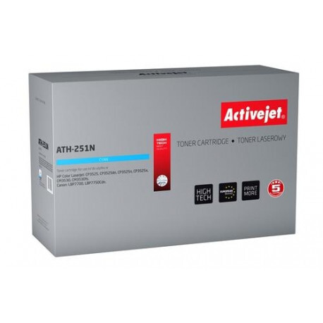 Toneris Activejet ATH-251N (replacement for HP 504A CE251A, Canon CRG-723C; Supreme; 7000 pages; cyan) (ATH-251N)