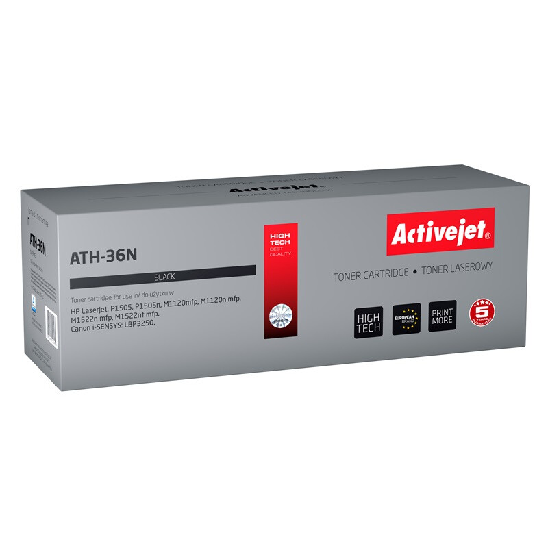 Toneris Activejet ATH-36N (replacement for HP 36A CB436A, Canon CRG-713; Supreme; 2000 pages; black) (ATH-36N)