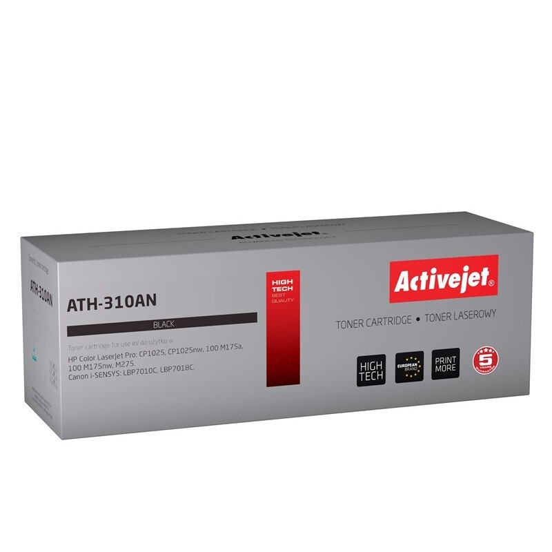 Toneris Activejet ATH-310AN (replacement for Canon, HP 126A CRG-729B, CE310A; Premium; 1200 pages; black) (ATH-310AN)