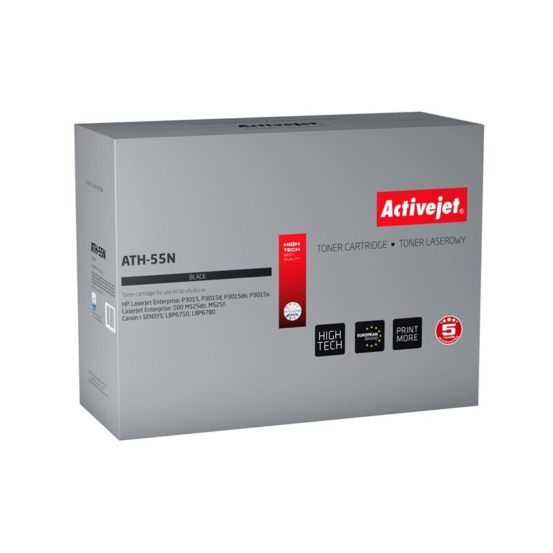 Toneris Activejet ATH-55N (replacement for HP 55A CE255A, Canon CRG-724; Supreme; 6000 pages; black) (ATH-55N)