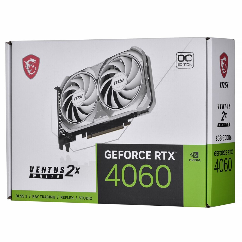 Videokarte MSI VENTUS GeForce RTX 4060 2X WHITE 8 GB GDDR6 - RTX 4060 VENTUS 2X WHITE 8GB OC - foto 4