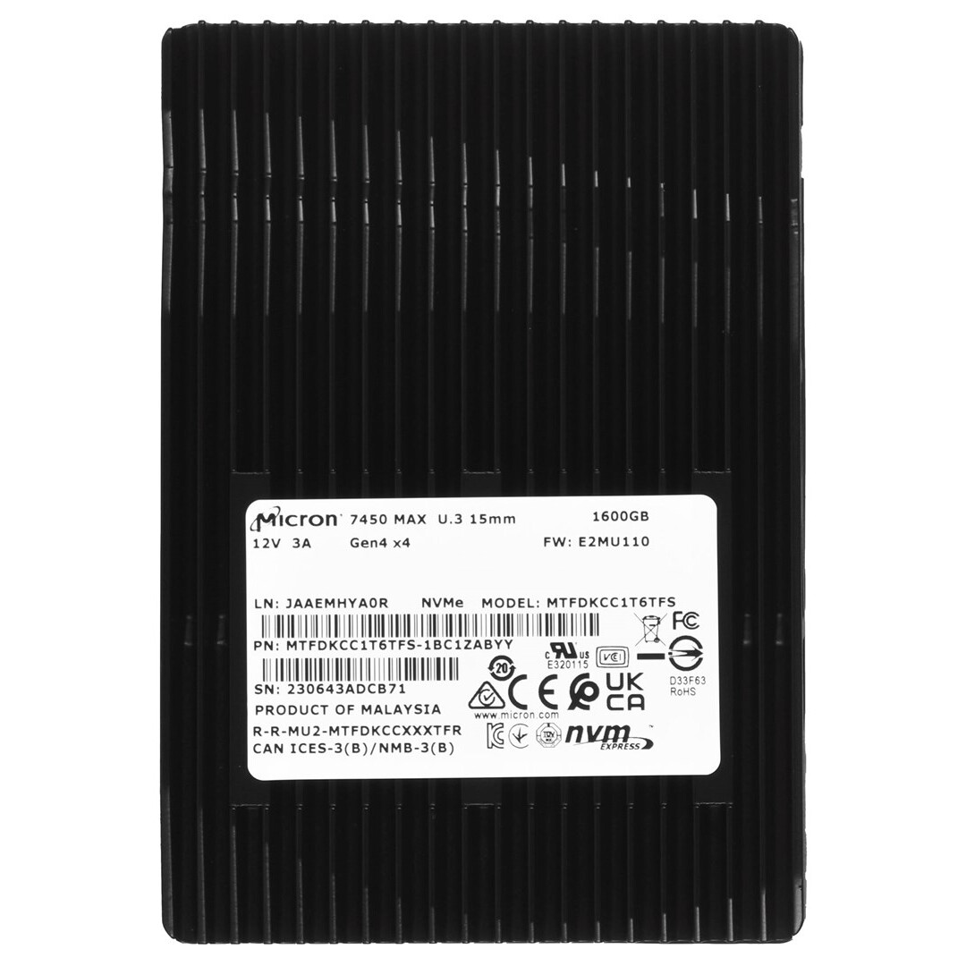 SSD Micron 7450 MAX 1.6TB (MTFDKCC1T6TFS-1BC1ZABYYR) - foto 3