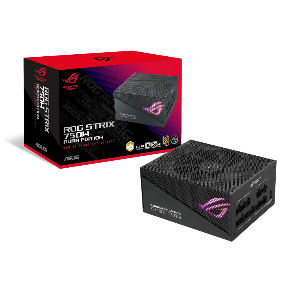 Barošanas bloks ASUS ROG Strix 750W Gold Aura Edition (90YE00P3-B0NA00) - foto 9