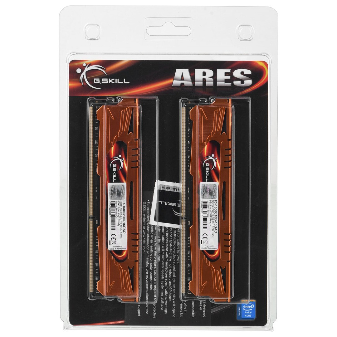 Operatīvā atmiņa G.Skill Ares 16GB 1600 MHz DDR3 CL10 KIT of 2x8GB (F3-1600C10D-16GAO) - foto 5