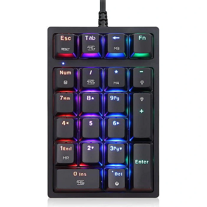 Tastatūra Motospeed K24 mechanical numeric keypad (K24 black-red) - foto 2